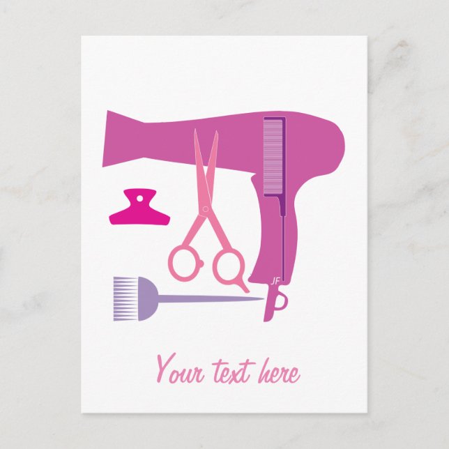 Postal Herramientas de estilos de pelo (Anverso)