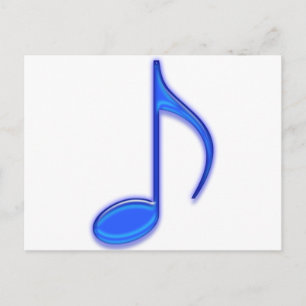 Postal Herramientas de música azul