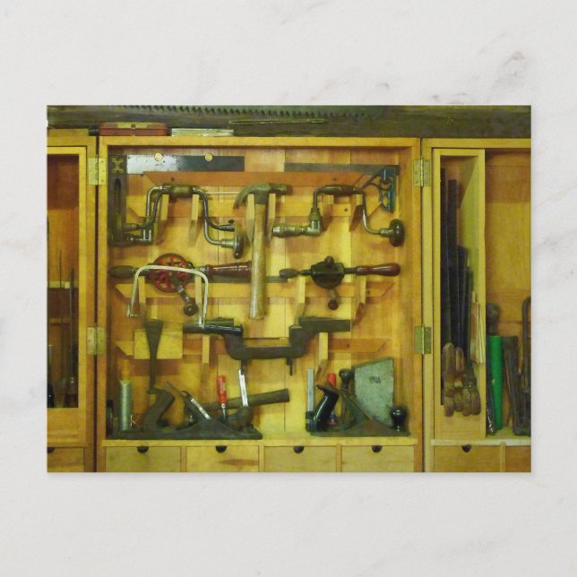 Postal Herramientas de trabajo en madera (Anverso)