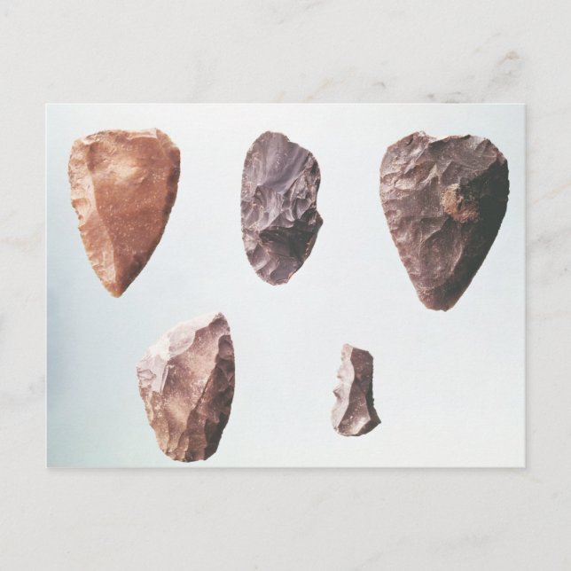 Postal Herramientas prehistóricas de piedra, de Grotte de (Anverso)