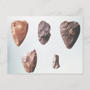 Postal Herramientas prehistóricas de piedra, de Grotte de
