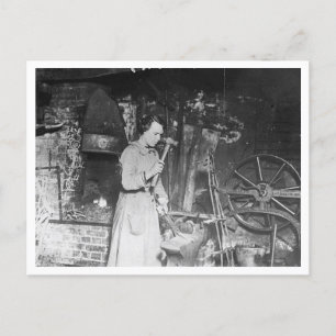 Postal Herrera Vintage de Mujeres Trabajando 1920