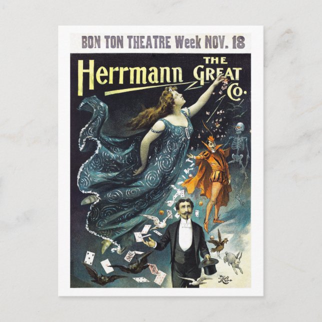 Postal Herrmann El Gran Afiche Vintage Restaurado (Anverso)