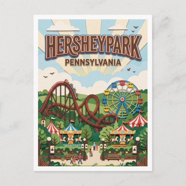 Postal Hersheypark EE. UU. (Anverso)