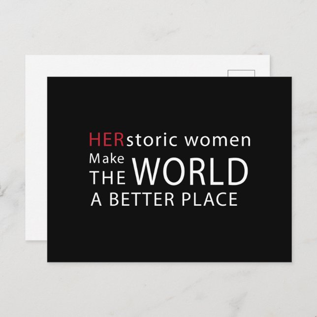 Postal HERstoric Women Empowerment Quote (Anverso / Reverso)