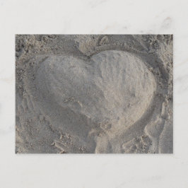 Postal Herz im Sand Postkarte