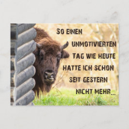 Postal ¡Heute bin ich tierisch unmotiviert!