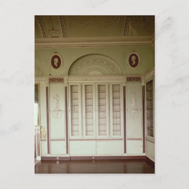 Postal Heveningham Hall, Suffolk: biblioteca, 1778-80 (Anverso)
