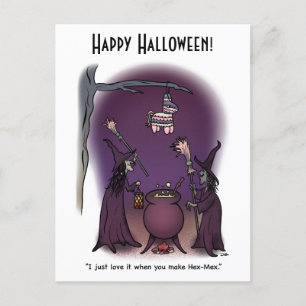 Postal Hex Mex Halloween Postcard