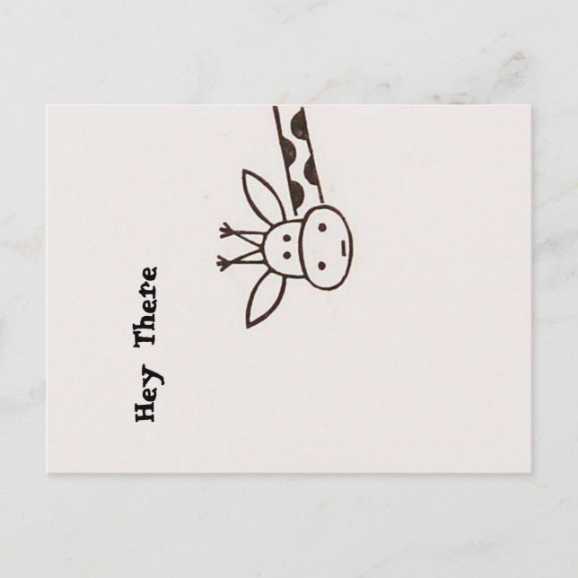 Postal Hey Ahí Giraffe (Anverso)