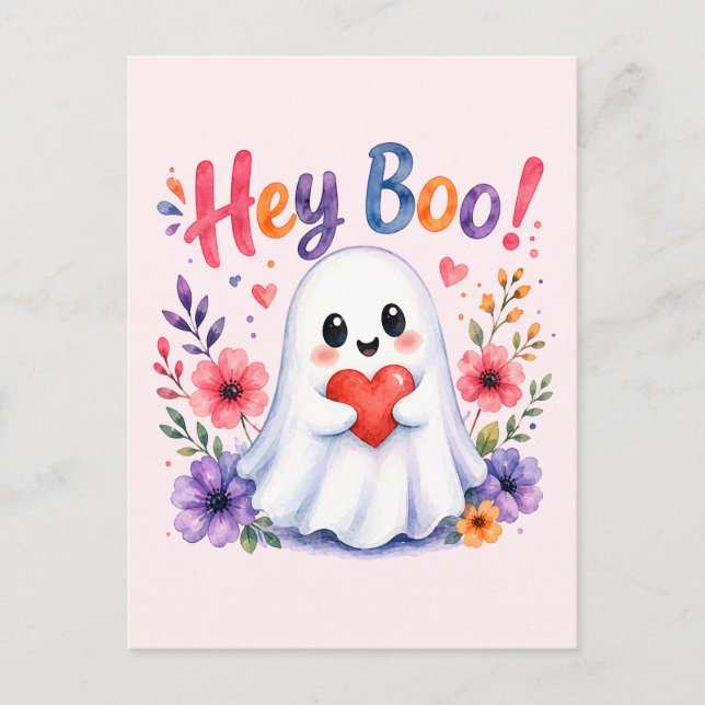 Postal Hey boo (Anverso)