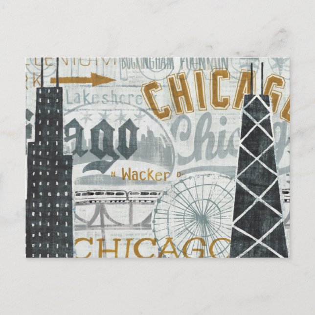 Postal Hey Chicago Vintage (Anverso)