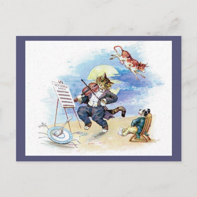 Postal Hey, Diddle Diddle Nursery Rhyme (Anverso)