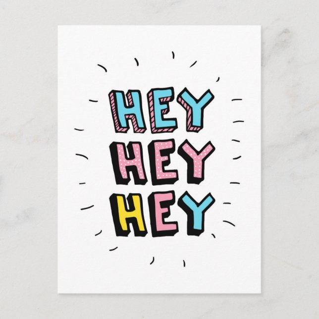 Postal Hey Hey Hey Hey (Anverso)
