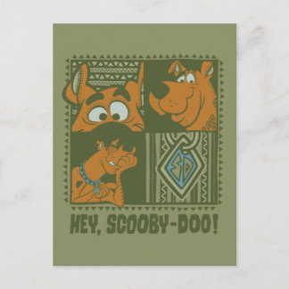 Postal Hey Scooby-Doo Tribal Square Graphic
