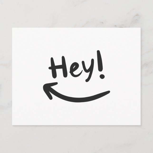 Postal Hey sonriendo (Anverso)