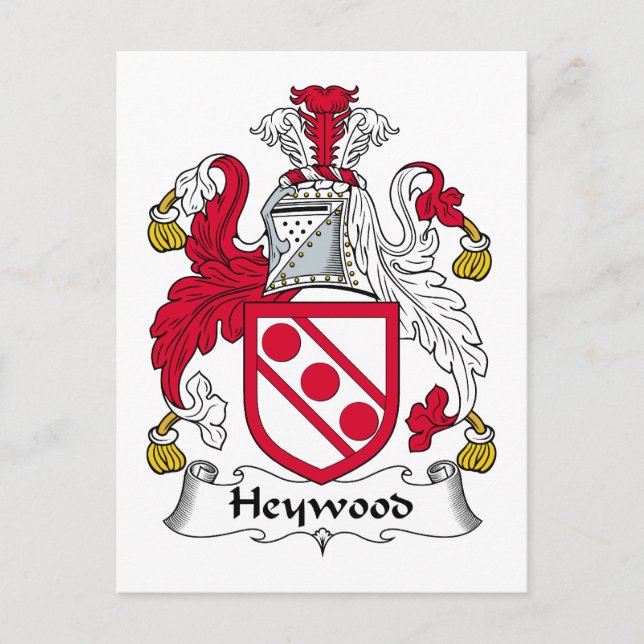Postal Heywood Family Crest (Anverso)