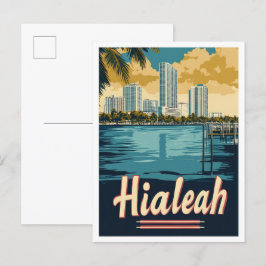 Postal Hialeah Florida Estados Unidos Ilustracion de Viaj