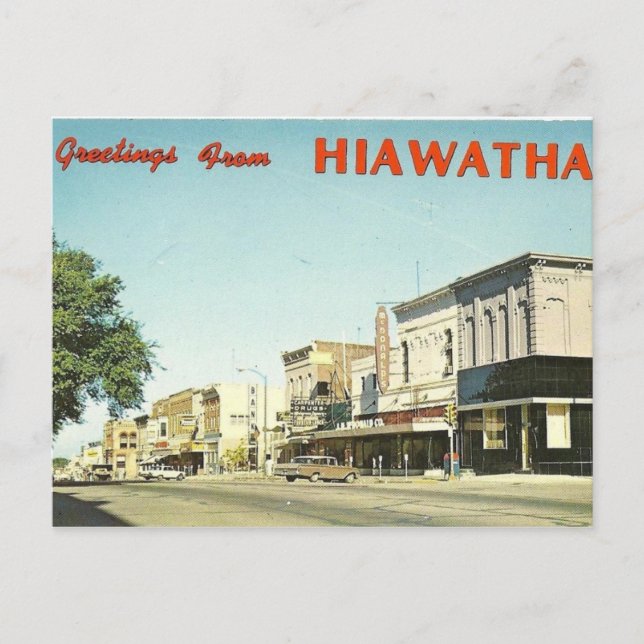 Postal Hiawatha Kansas (Anverso)