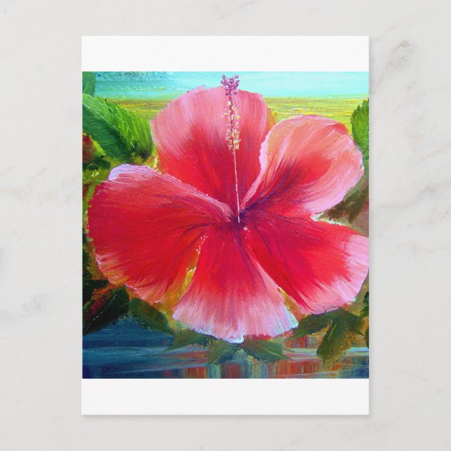 Postal Hibiscus Flower Art (Anverso)