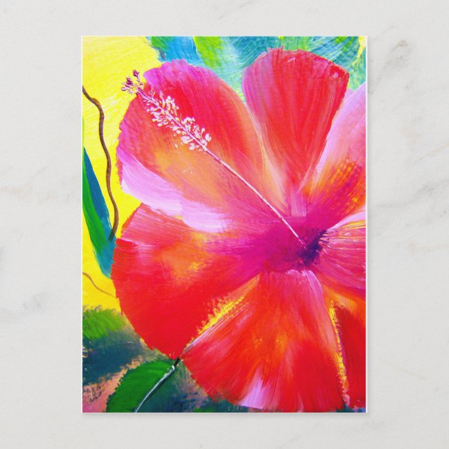 Postal Hibiscus Flower Art (Anverso)