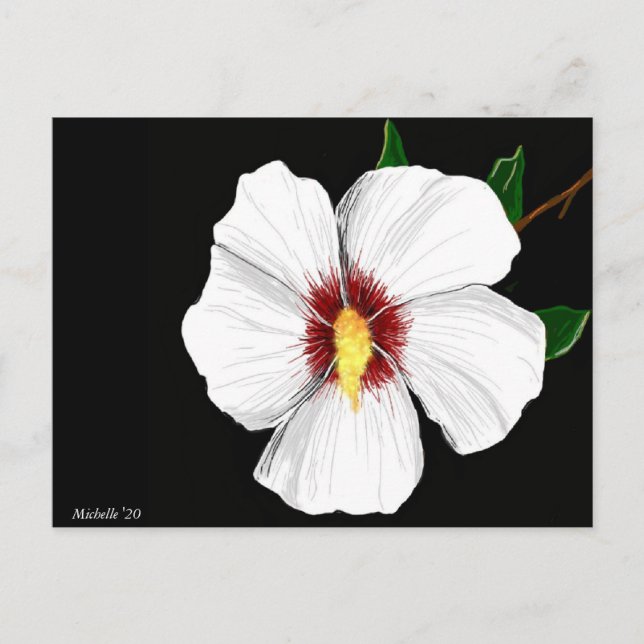 Postal Hibiscus Postcard (Anverso)
