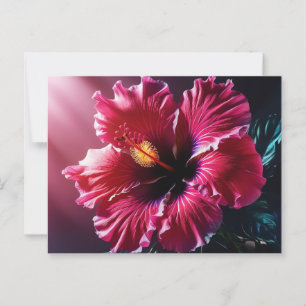 Postal Hibiscus radiante en flor