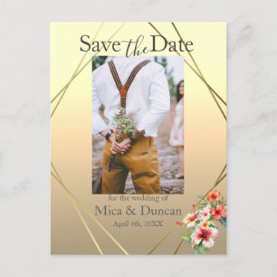 Postal Hibiscus tropical Salven el código QR de la foto d