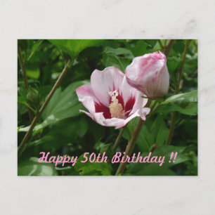 Postal Hibiskus Hibiscus 50. Geburtstag Jubiläum