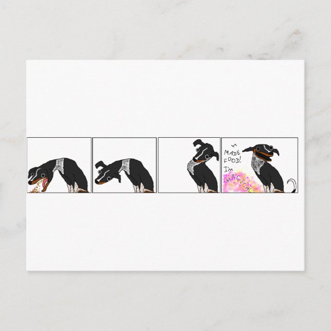 Postal "Hice comida" (Anverso)