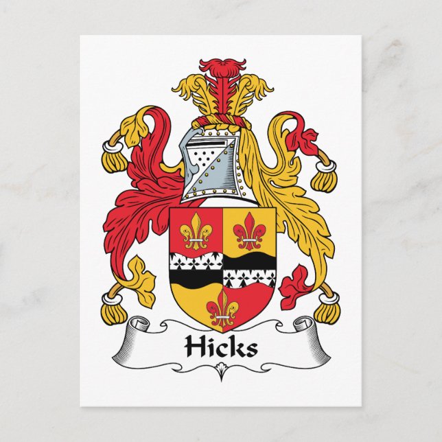 Postal Hicks Family Crest (Anverso)