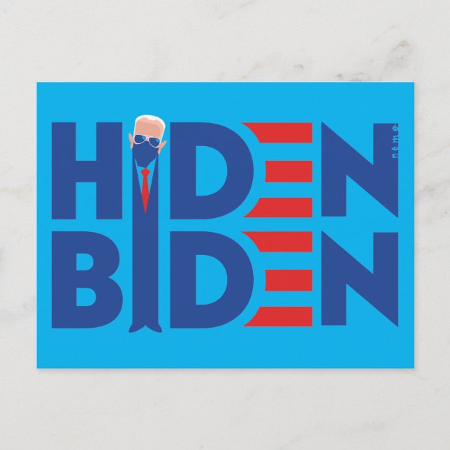 Postal Hiden Biden personalizado (Anverso)