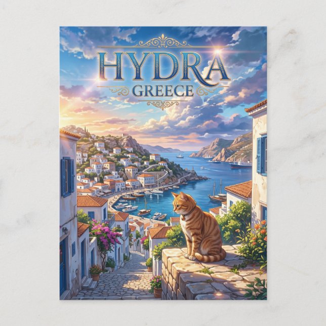 Postal Hidra Grecia (Anverso)
