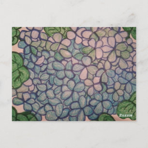 Postal Hidrangeas azules 1