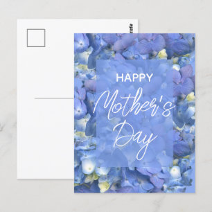 Postal Hidrángulos azules florecen el día de la madre
