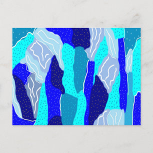 Postal Hielo azul y gris