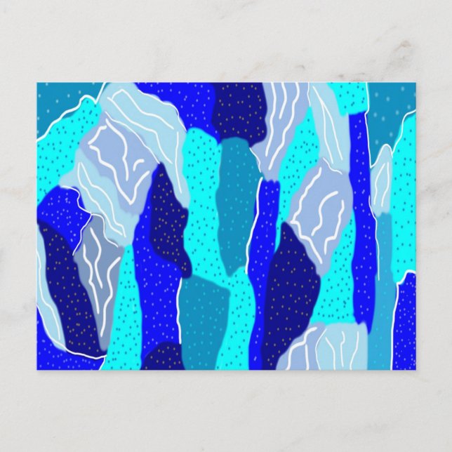 Postal Hielo azul y gris (Anverso)