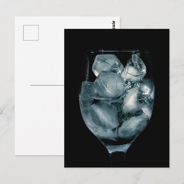 Postal Hielo en vidrio (Anverso / Reverso)