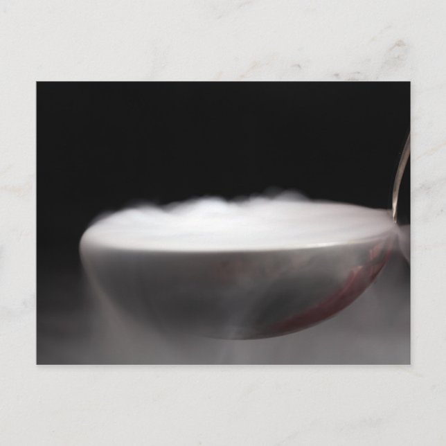 Postal Hielo seco en una cuchara (Anverso)