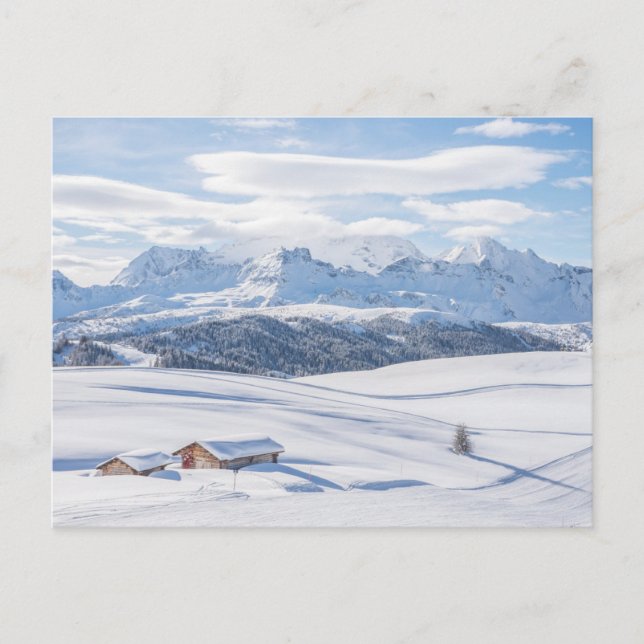 Postal Hielo y nieve | Alpes Europeos Snowscape, Italia (Anverso)