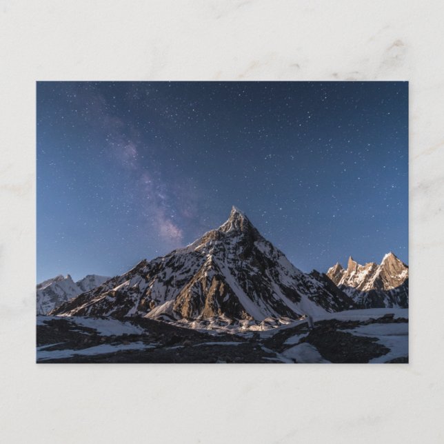 Postal Hielo y nieve | Glaciar Baltoro Vía Láctea, Pakist (Anverso)
