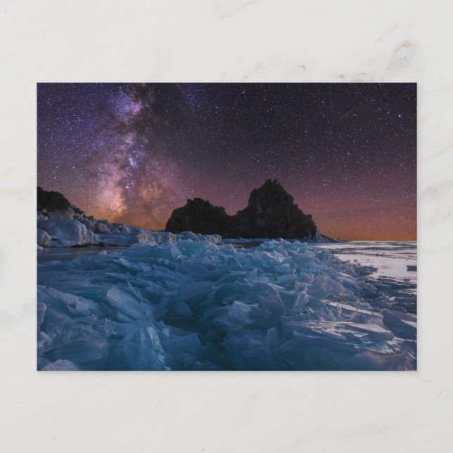 Postal Hielo y nieve | Lago Baikal, Siberia, Rusia (Anverso)