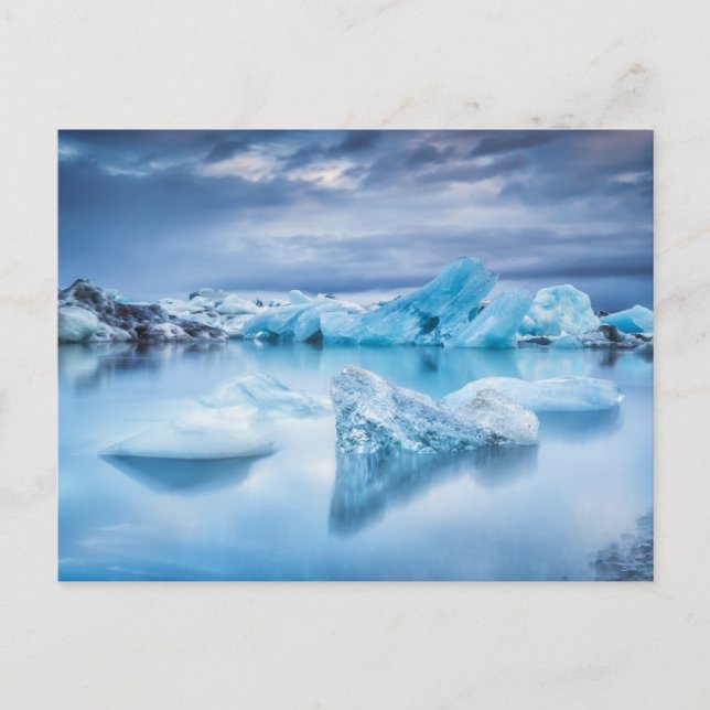 Postal Hielo y nieve | Laguna de Jokulsarlon, Islandia (Anverso)