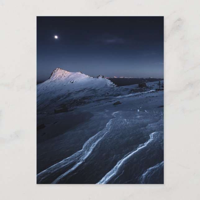 Postal Hielo y nieve | Meseta Kiso-Komagatake, Alpes Japo (Anverso)