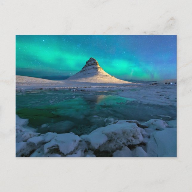 Postal Hielo y Nieve | Monte Kirkjufell, Islandia (Anverso)