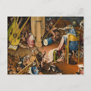 Postal Hieronymus Bosch-El Jardín del Infierno