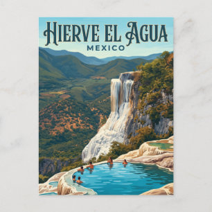 Postal Hierve el Agua Cataratas de Agua Petrificada Méxic