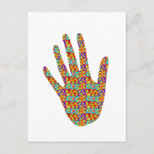 Postal HIGH5 Fiesta de mano alta de alta 5 regalo de rega