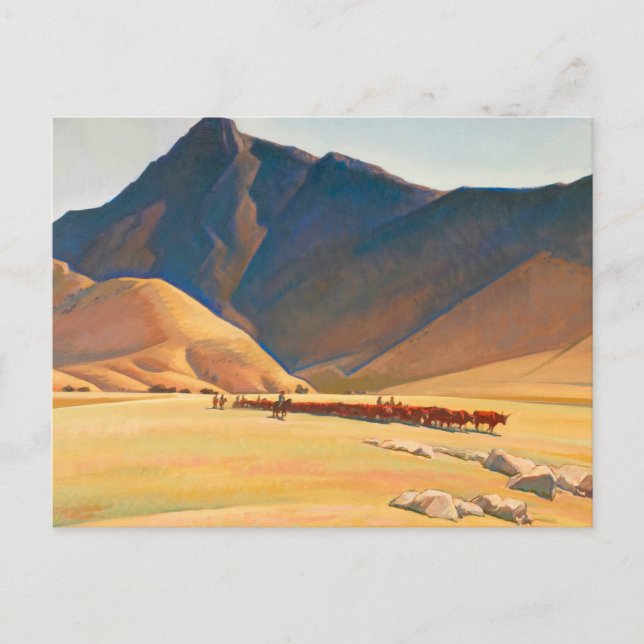 Postal High Hills of Tehachapi, 1936, por Maynard Dixon (Anverso)