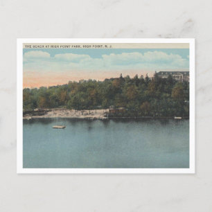 Postal High Point NJ, The Beach, High Point Park 1920